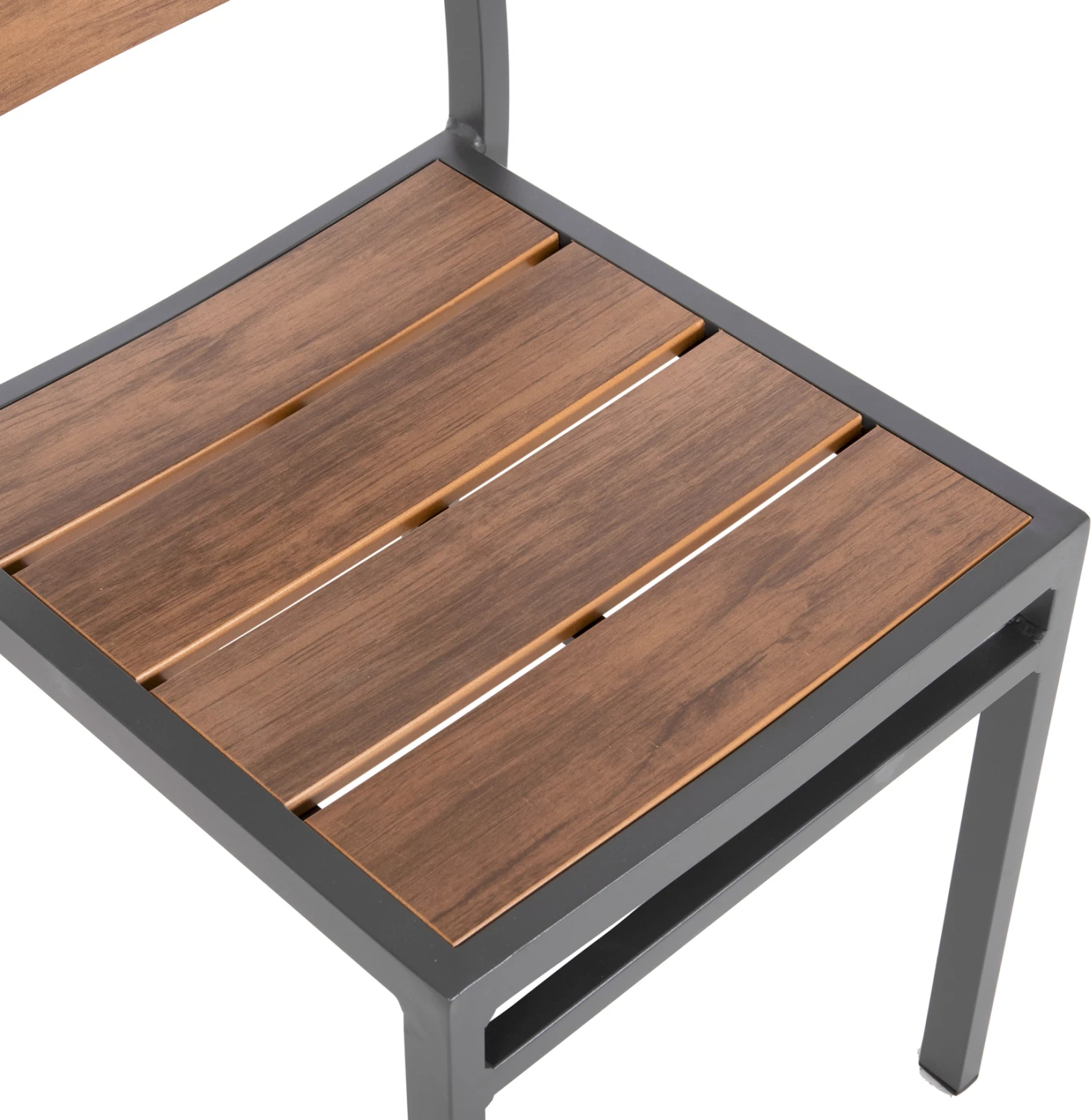 Karrige alumini SAGA FH6063.02 gri e errët me polywood 46x52x86H cm