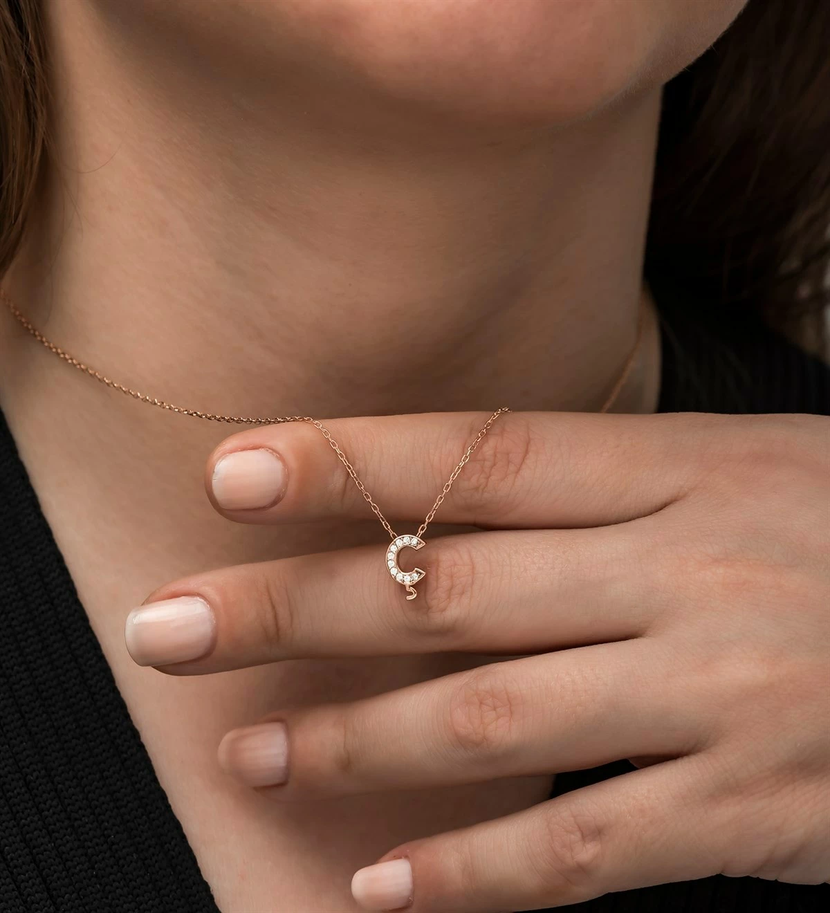 Qafore argjendi Jumeon, NRZ1187, ngjyrë ari rozë dhe e bardhë