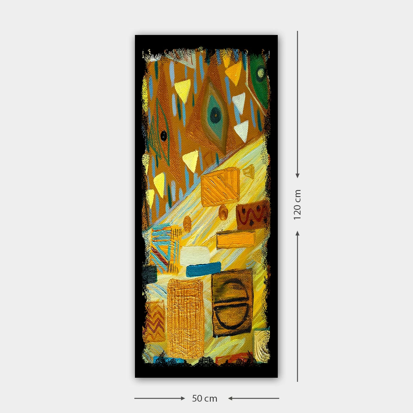 Pikturë dekorative në kanavacë, shumëngjyrëshe, DKY238938190_50120, 50x120cm