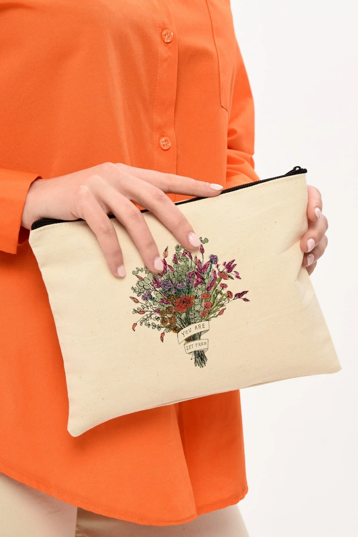 Çantë për make-up Zoozie Bags, krem, 25x18cm, 0745