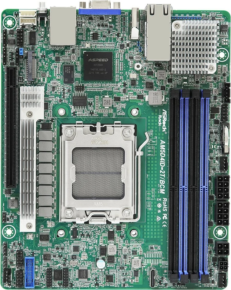 Pllakë amë ASRock AM5D4ID-2T/BCM, mini ITX, Socket AM5, DDR5, 2x 10G LAN