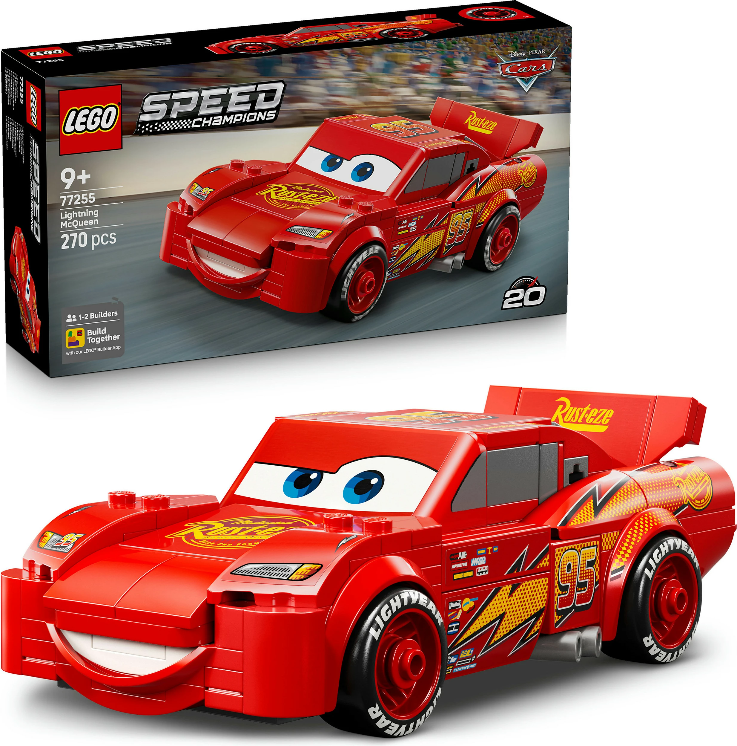 Set ndërtimi LEGO Speed Champions Lightning McQueen 77255, 270 copë, 9+ vjeç, shumëngjyrësh