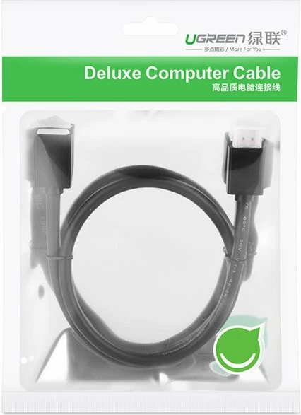 Kabllo HDMI Ugreen HD107 10140, 0.5m, 4K, E zezë