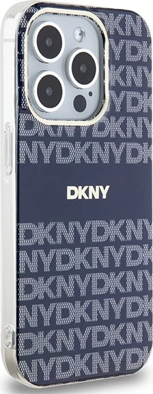 Mbështjellës DKNY IML Mono & Stripe MagSafe për iPhone 15 Pro, Kaltër