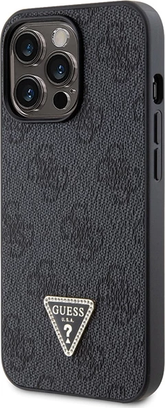 Mbështjellës Guess GUHCP13LP4TDSCPK për iPhone 13 Pro / 13, Crossbody 4G Metal Logo, i zi me rrip