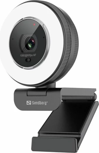 Webcam SANDBERG Streamer USB Webcam Pro Elite 134-39 1440p/30fps, 1080p/60fps me dritë unazë, mikrofon stereo, e zezë, set