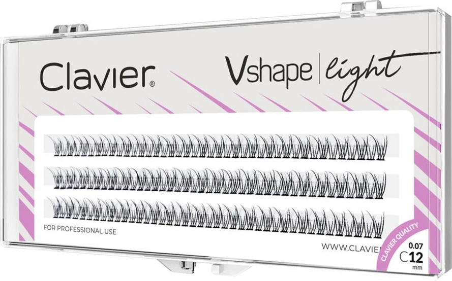Tufa qerpikësh Clavier Vshape Light për femra 12mm 1 copë