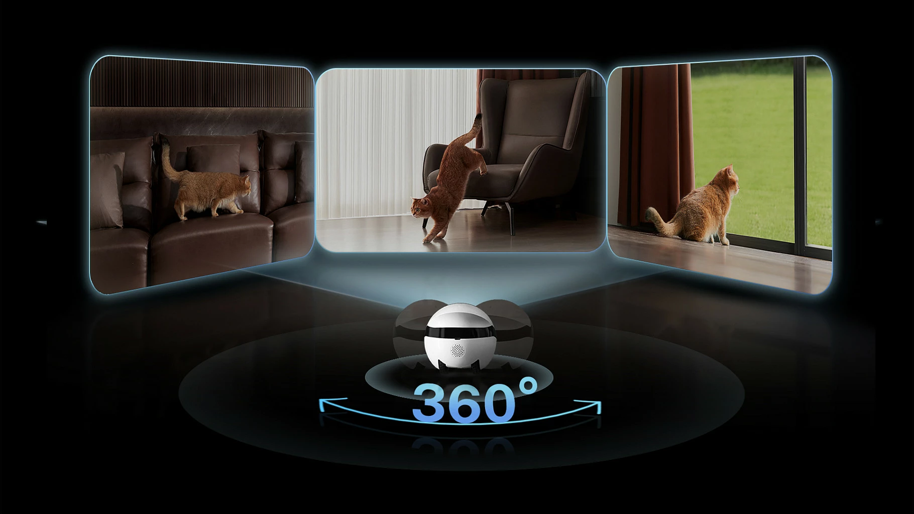 Robot për kafshë Enabot EBO Air 2 Plus, Kamera 3K, Wi‑Fi 5GHz, Night Vision, 5000mAh, bardh/zi