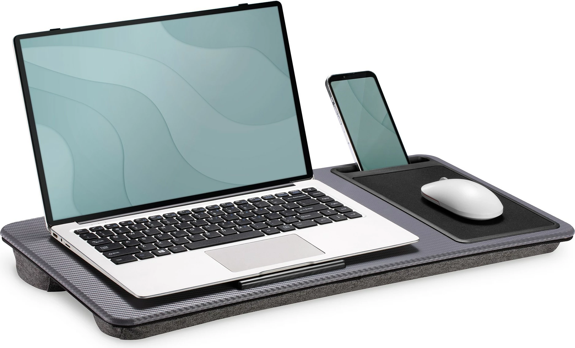Laptop stand Digitus Notebook Desk, mauspad, vend për smartphone, 17 inç, gri