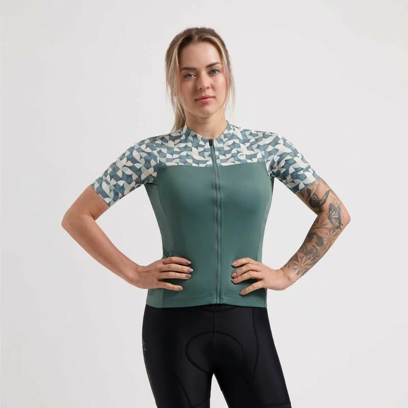 Maicë sportive Yakimasport, mint-yellow