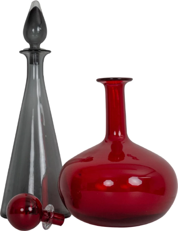 Shishe qelqi me kapak, ngjyrë portokalli, 27x27x33 cm