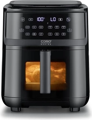 Fritezë me ajër të nxehtë me avull CASO AirFry & Steam 700, 7 L, 1700 W, e zezë