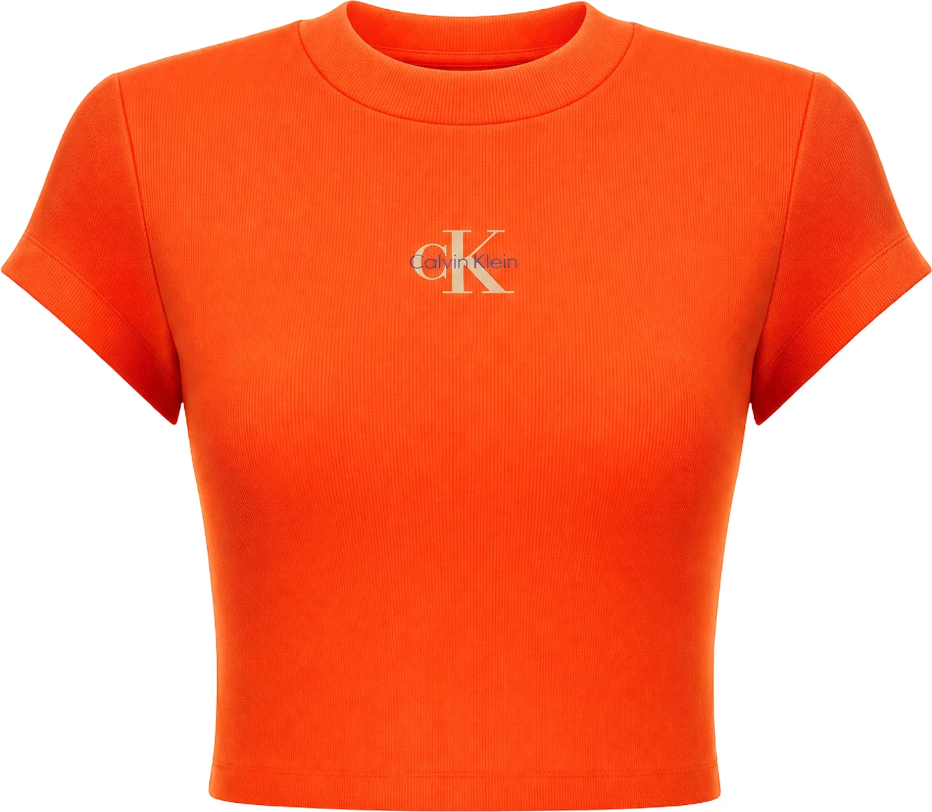 Maicë për femra Calvin Klein Jeans MONOGRAM BABY TEE LV047AB802, e kuqe [Madhësia: M]