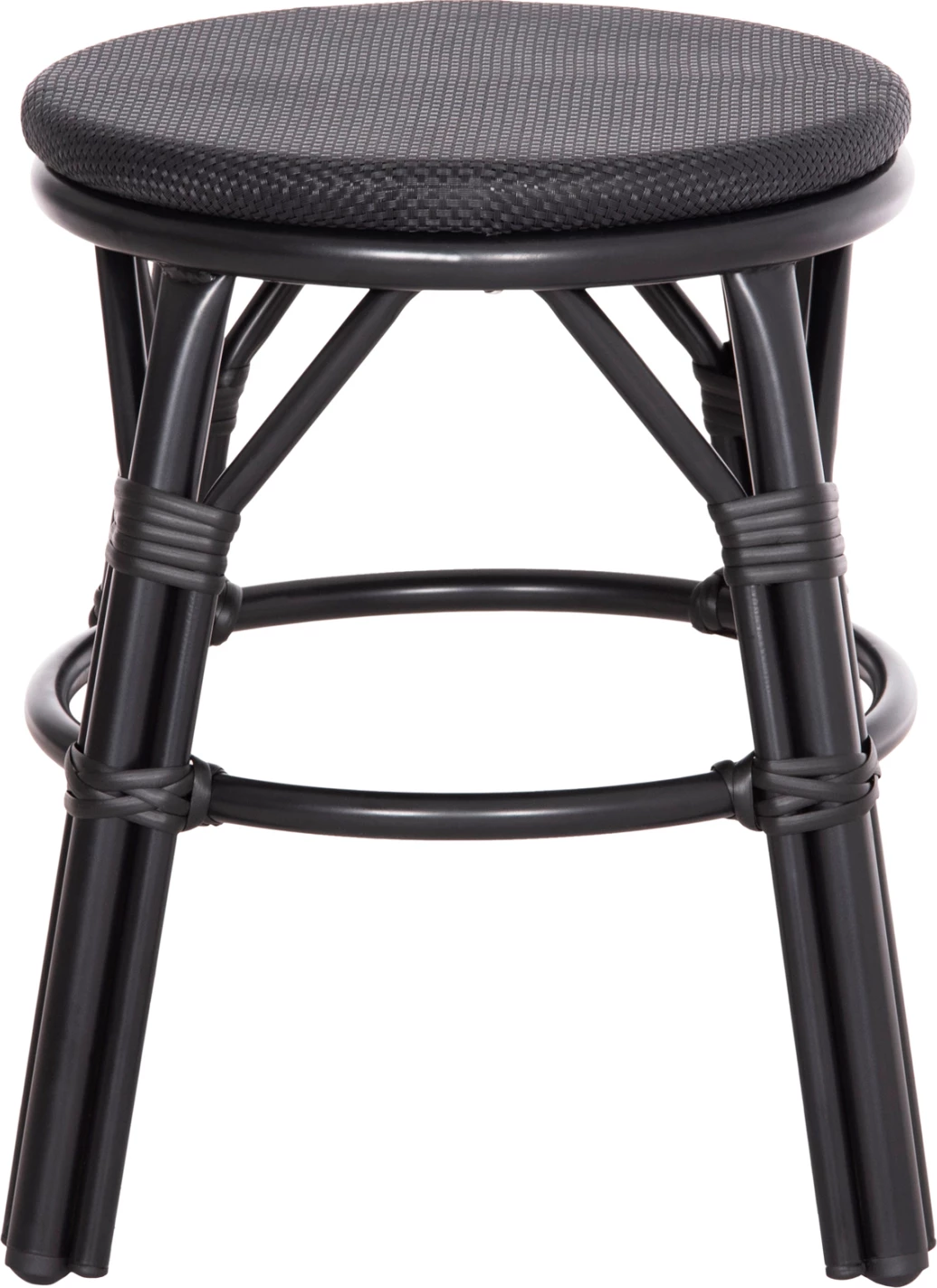 Karrige e rrumbullakët alumini, pamje bambuje, FH6285.02, ngjyrë e zezë, Φ36x46H cm