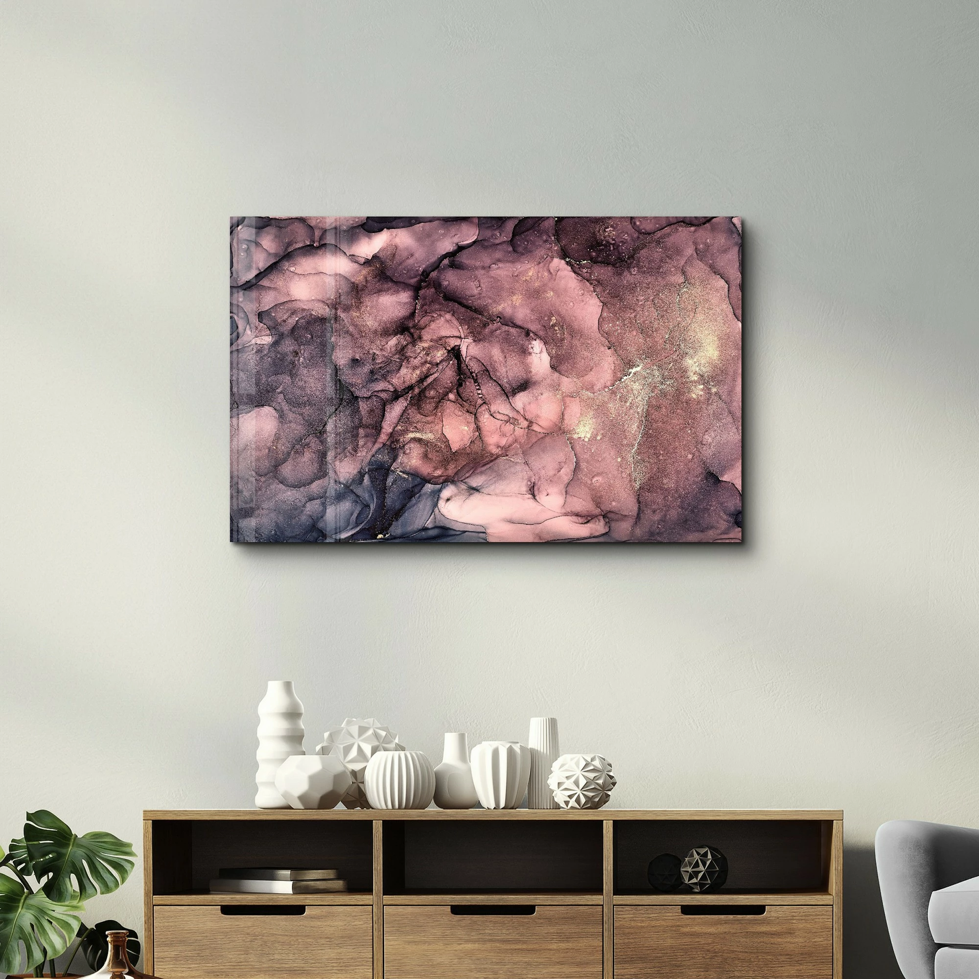 Pikturë dekorative prej xhami të temperuar, shumëngjyrëshe, CAM-2026, 46x72cm