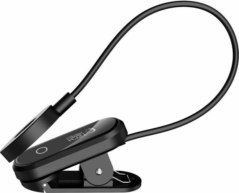 Llambë leximi me klip Tech-Protect LL100, 10 LED, 3 ngjyra drite, USB-C, kabllo USB-A/USB-C 30 cm, e zezë