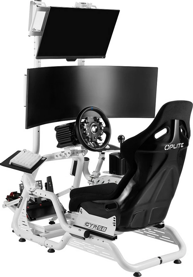 Mbajtës monitori Oplite S8, single, deri 34", VESA 75x75, 20kg, i bardhë