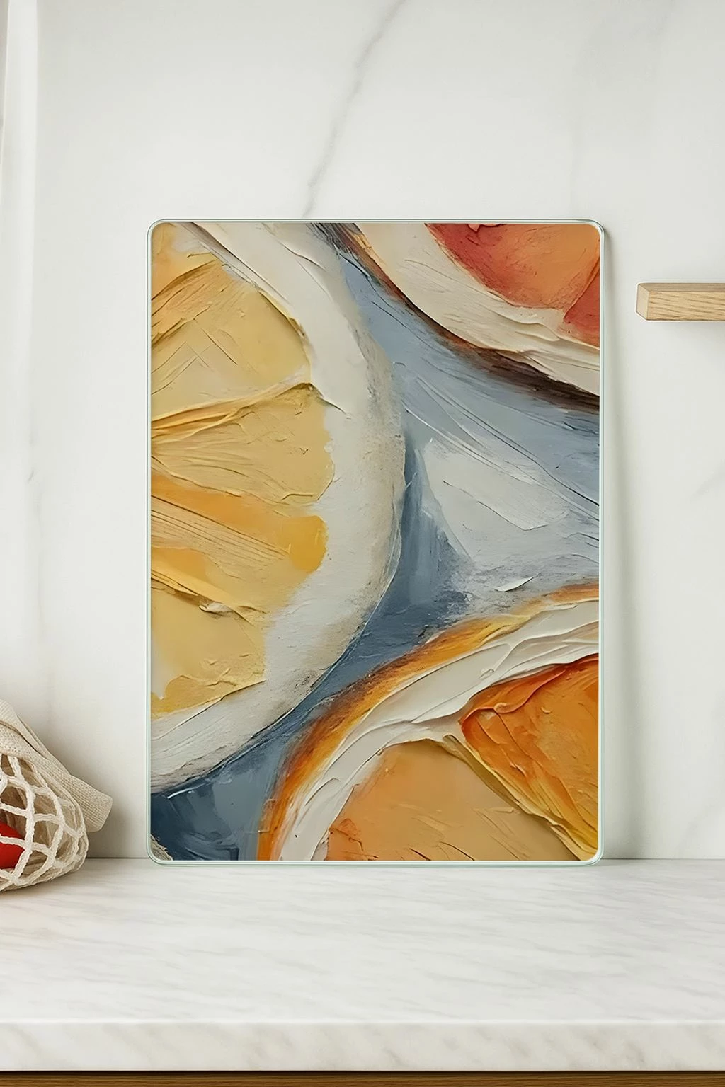 Dërrasë prerëse Hermia, qelq i temperuar, shumëngjyrëshe, 20x30cm