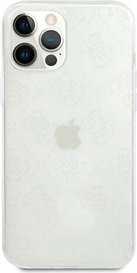 Mbështjellës Guess GUHCP12M3D4GTR për iPhone 12/12 Pro 6.1", transparent, 4G 3D Pattern Collection