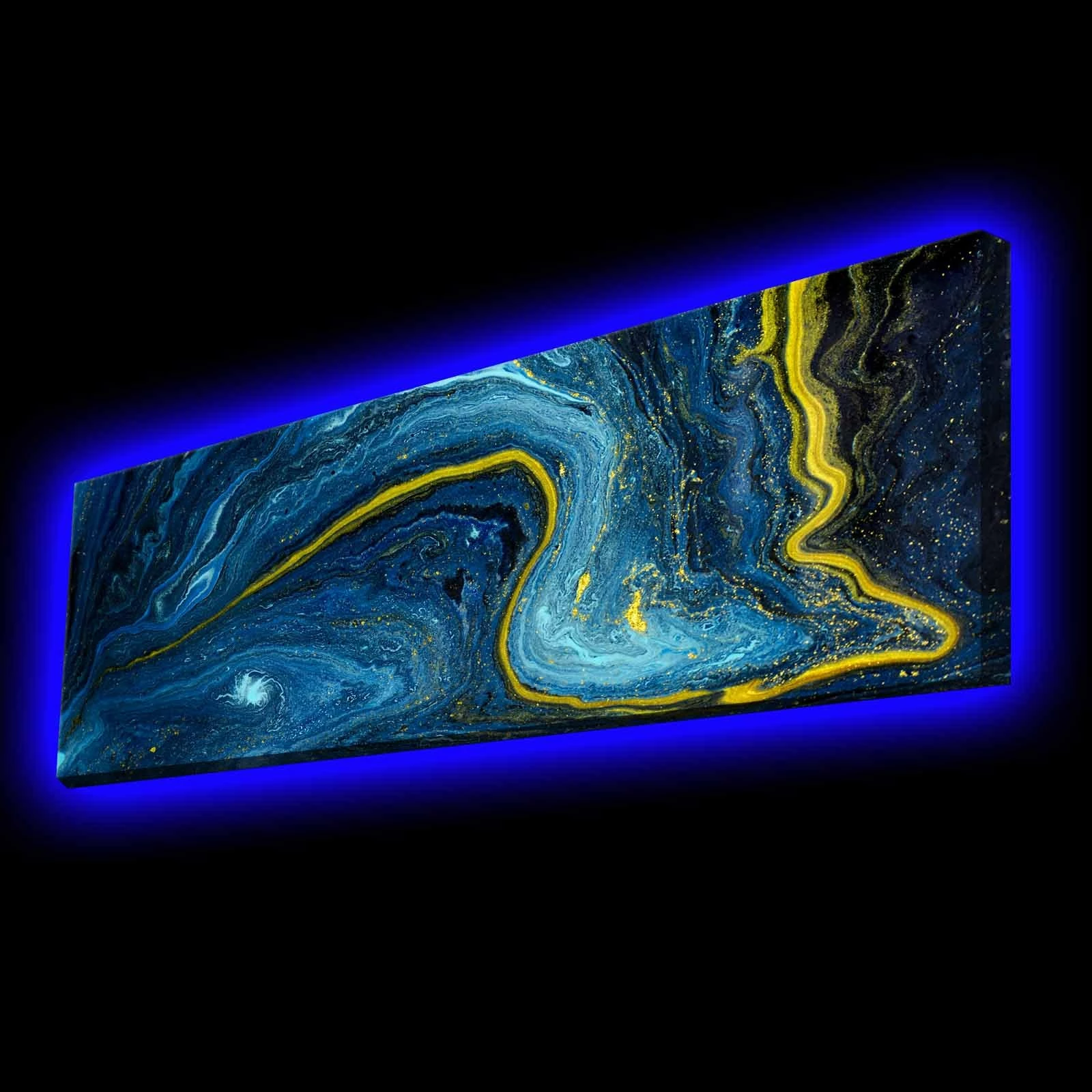 Pikturë dekorative me drita LED, shumëngjyrëshe, 30x90cm