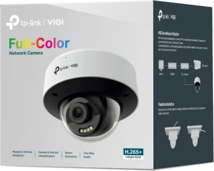 Kamerë IP dome, TP-Link, InSight S245 4MP 4mm H.265+, e bardhë