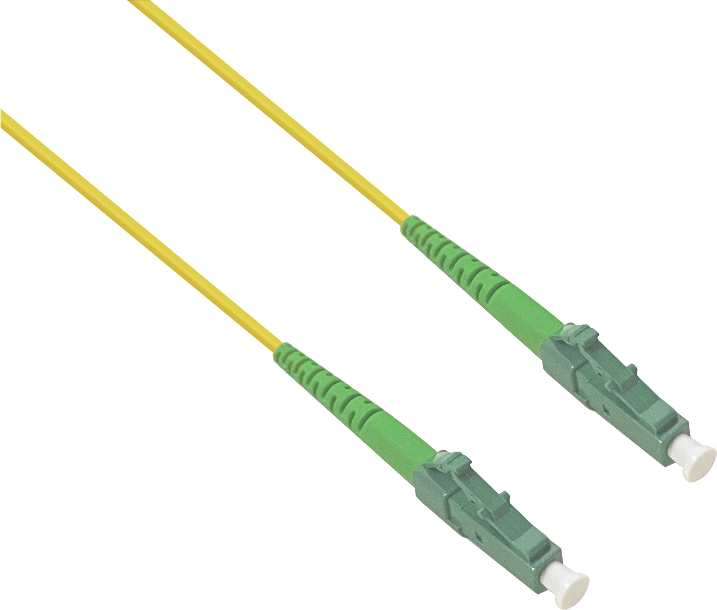 Kablë fiber optike Helos 372005, LC/LC APC, OS2, 0.5 m, e verdhë/jeshile
