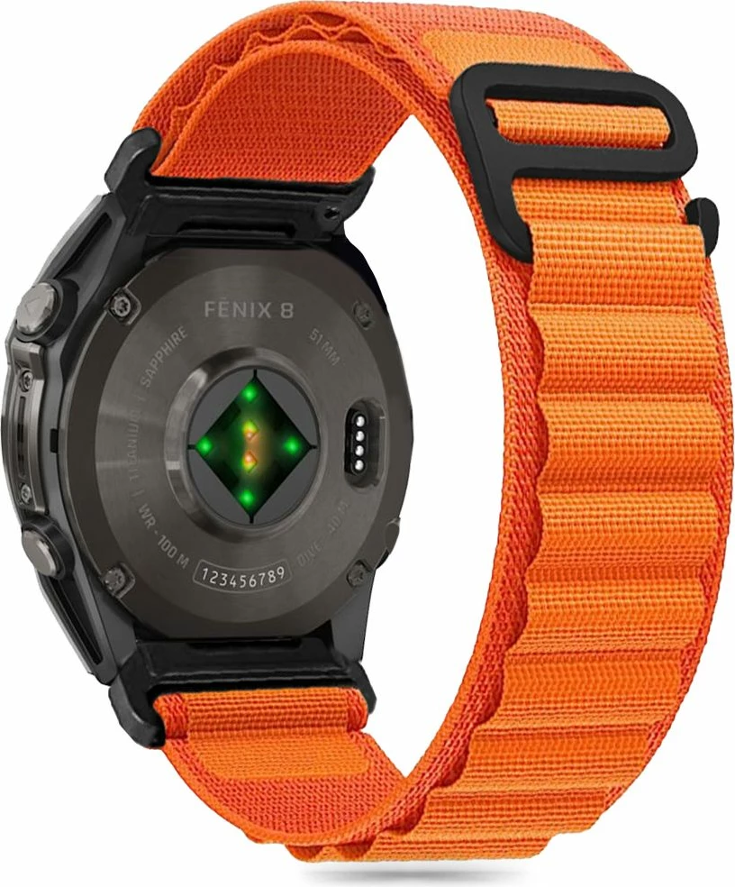 Rrip najloni për smartwatch Tech-Protect Nylon Pro, për Garmin Fenix 5X/5X PLUS/6X/6X Pro/7X/8 (51mm), Portokalli
