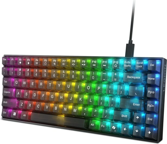 Tastierë mekanike Lenovo Legion K510 Mini Pro Gaming, RGB LED, me kabllo, QWERTY
