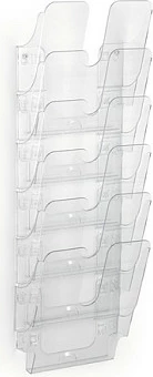 Mbajtës broshurash muror Durable 1700008401, A4, 247 x 100 x 745 mm, transparent
