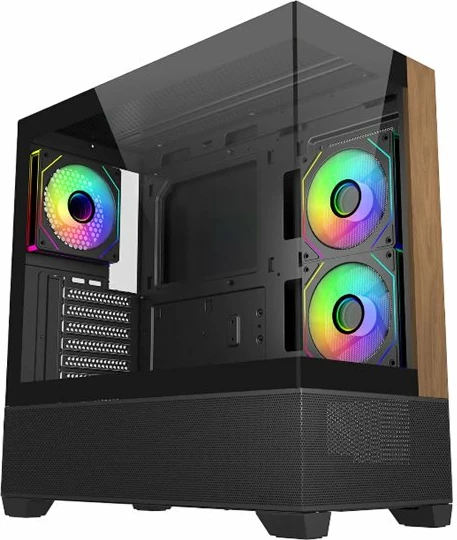 Cooler Master Elite 690 Wood (E690-KHNN-S00) - Mid Tower, Black