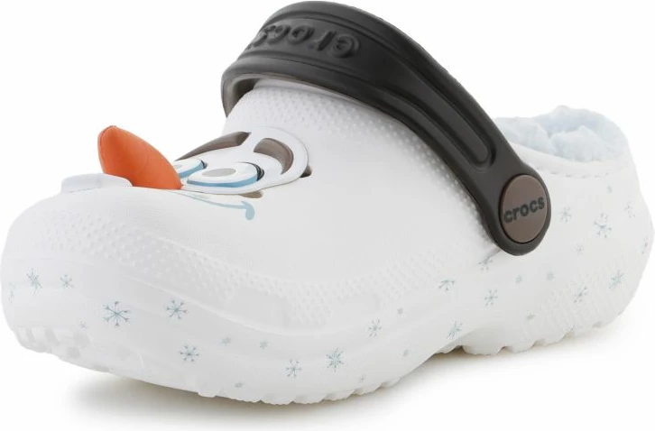 Papuqe për fëmijë Crocs Frozen Olaf, të bardha