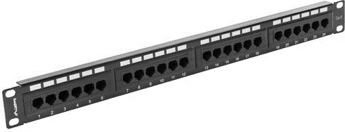Panel patch Lanberg PPU6-1024-B, 1U, i zi