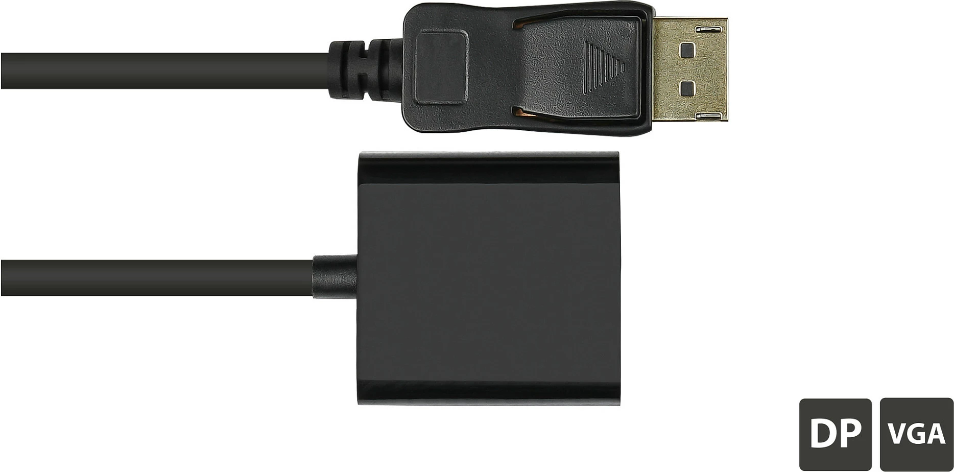 Kabl adaptues GoodConnections DP-AD11, DisplayPort në VGA, 2 m, 1920x1200@60Hz, e zezë