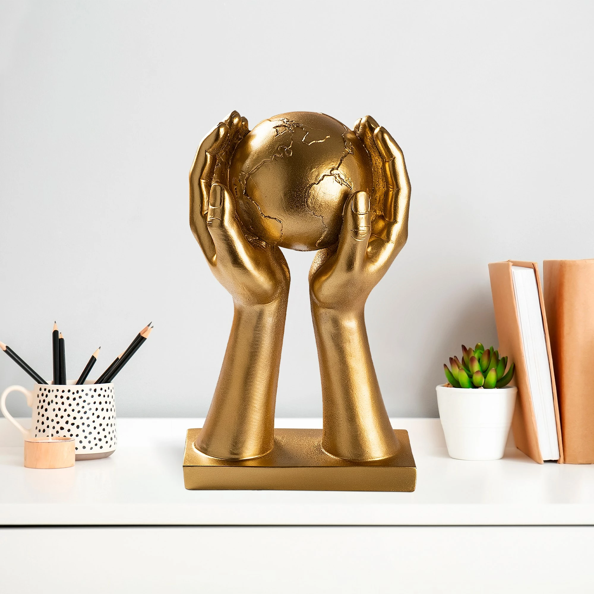 Objekt dekorativ Aberto Design, Global, ngjyrë ari