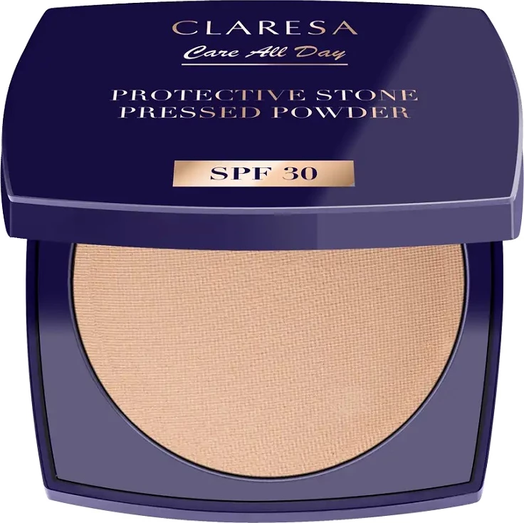 Pudër kompakte për femra Claresa Protective Stone Pressed Powder SPF 30 Universal 10g
