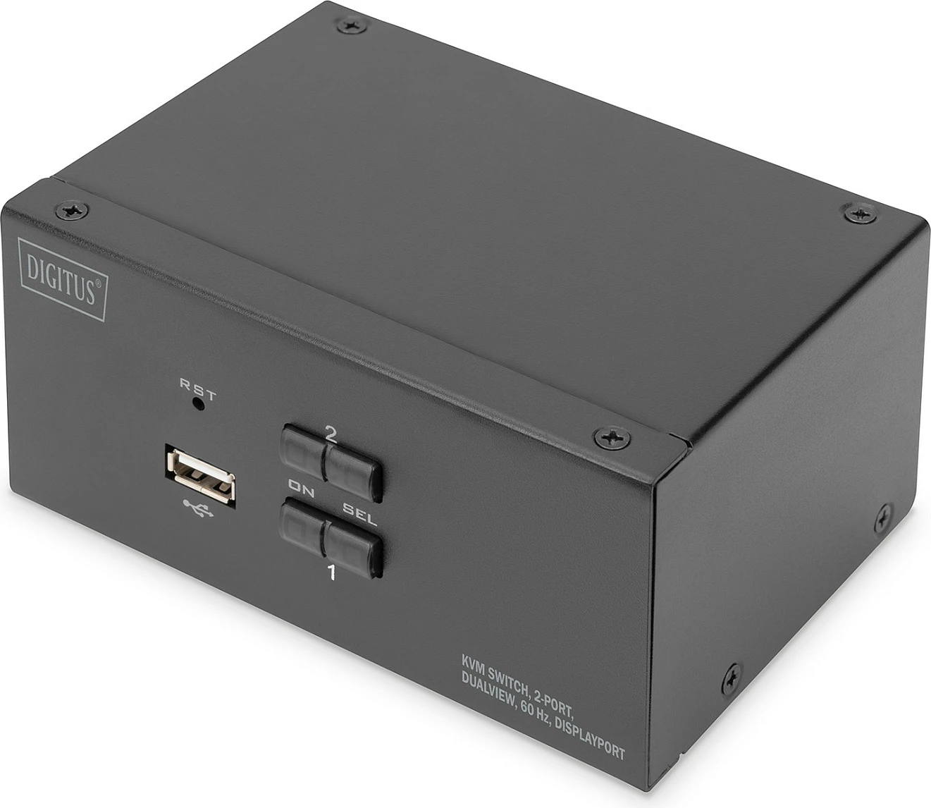 Switch KVM Digitus 2-Port Dual Display DisplayPort 4K, i zi