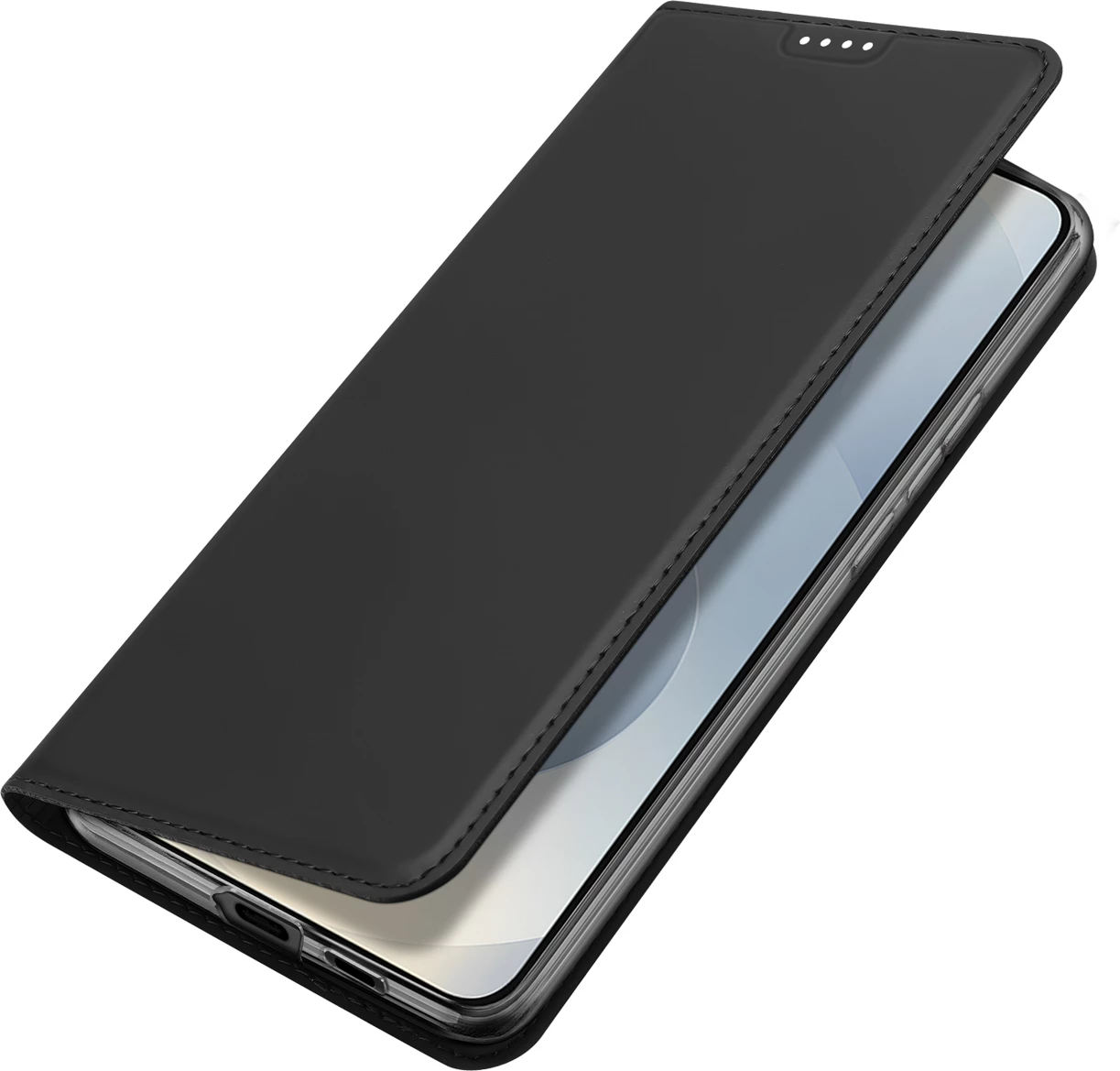 Mbështjellës Dux Ducis Skin Pro për Samsung Galaxy S26 Plus, me kuletë dhe mbajtëse, PU/TPU, i zi