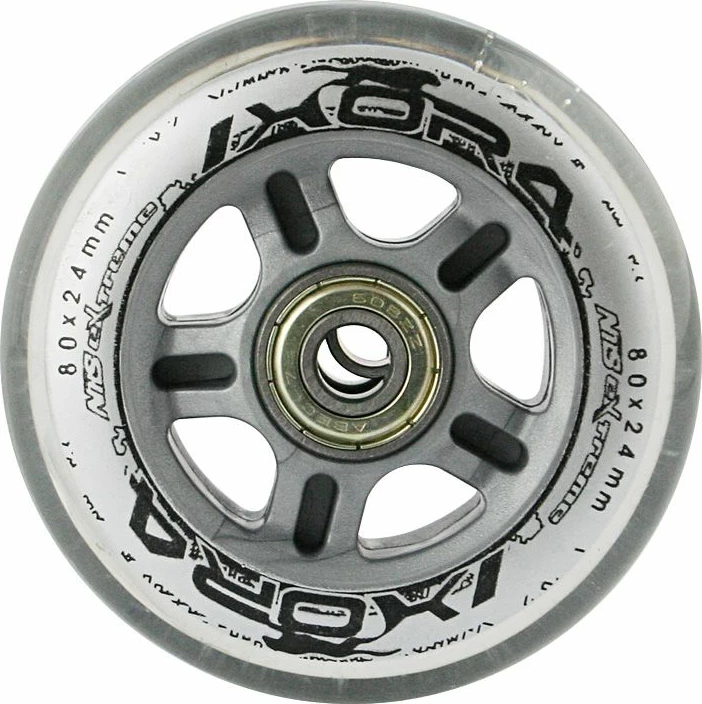 Set rrota dhe kushineta për rollera Nils Extreme PU 80x24 82A transparent