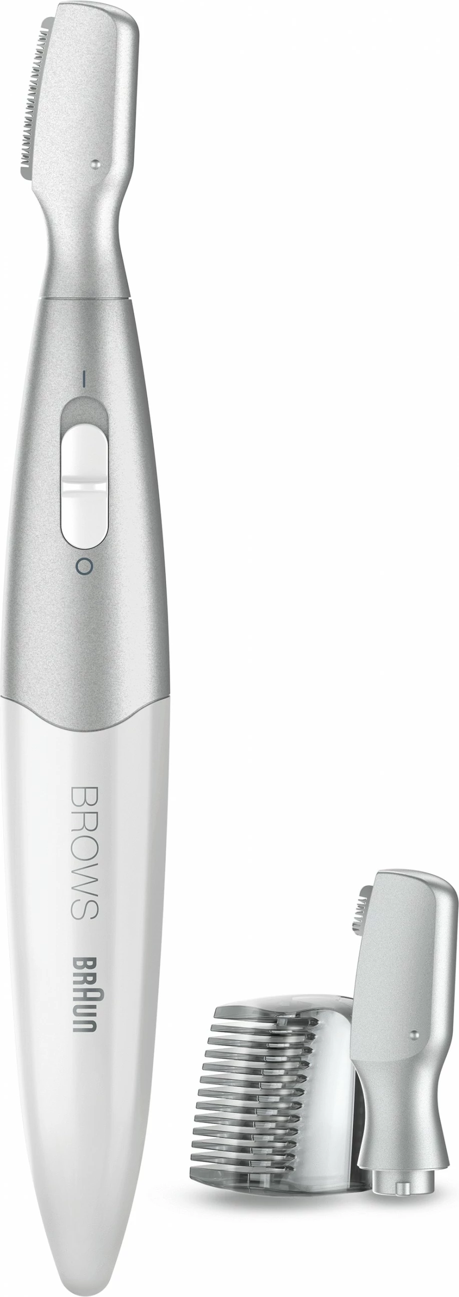 Trimmer Braun Silk-pil FG 1106, pa kabllo, për vetulla, ngjyrë argjendi
