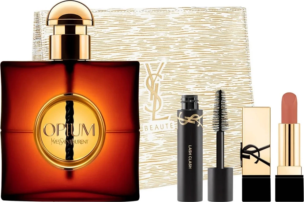Set dhuratë për femra Yves Saint Laurent Opium Eau de Parfum 90ml + maskarë 2ml + buzëkuq 3.8g