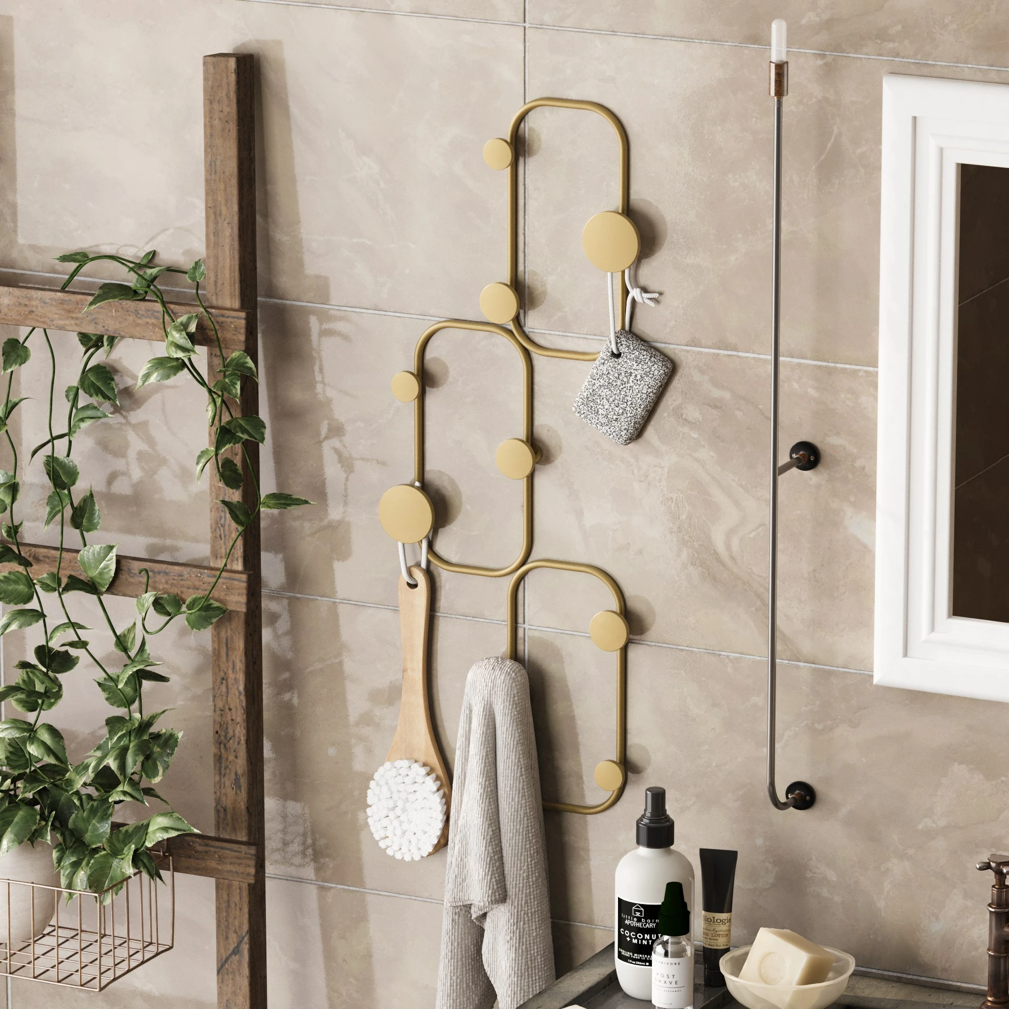 Varëse muri metalike Wallity, Lizard-A, ngjyrë ari