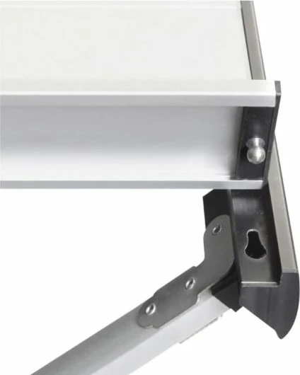 Tavolinë kampingu BRUNNER Titanium Axia 2 0406097N, alumini, e palosshme, lartësi e rregullueshme, 106x62x72 cm, deri 30 kg, gri/zezë