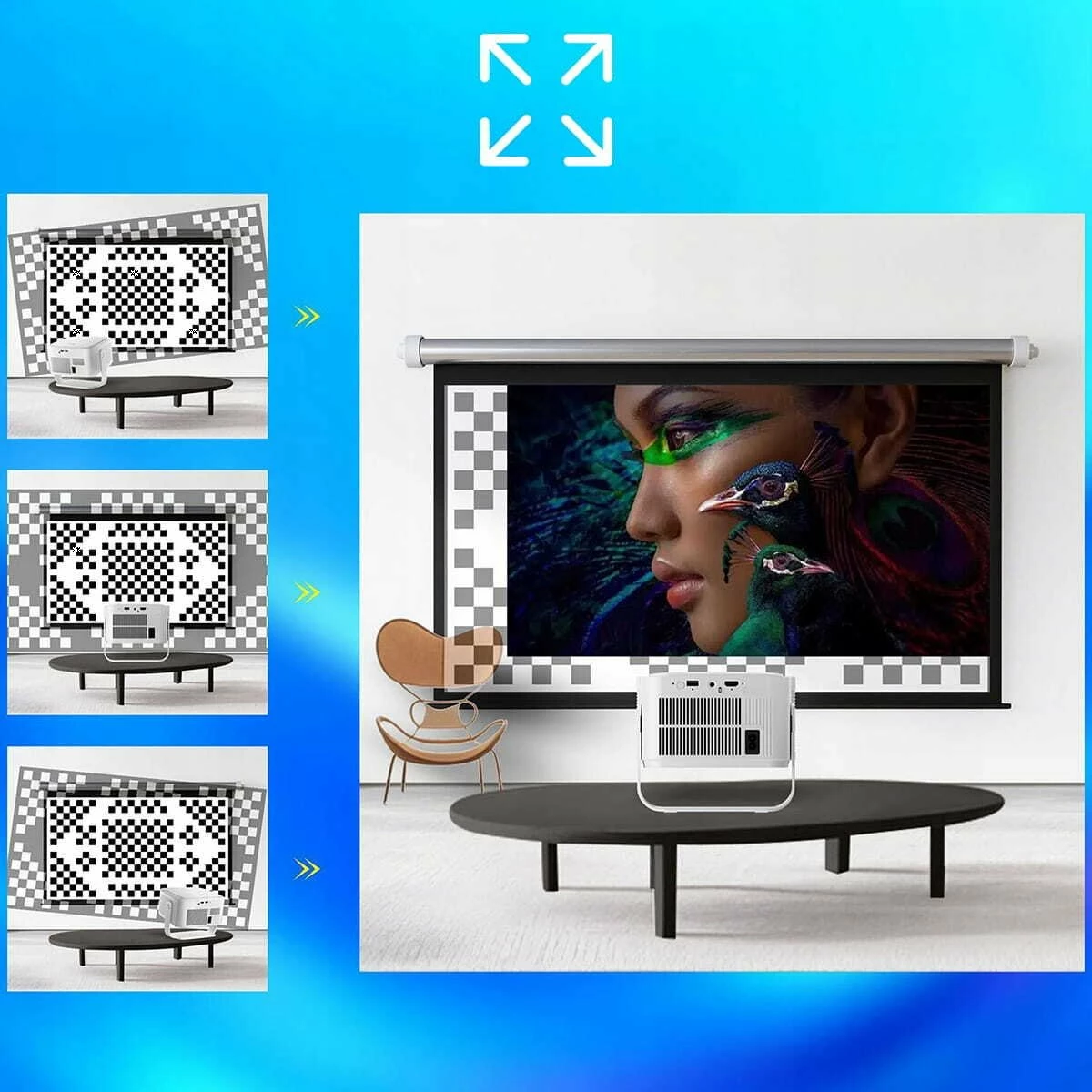 Projektor Zenwire PrimeView IMC460 Pro Full HD Android 14 950 ANSI WiFi 6 Bluetooth 5.4 2GB/16GB i bardhë