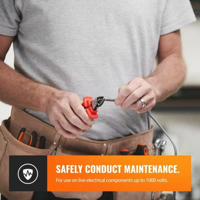 Set veglash dore VDE VONHAUS 3500066, 15 copë, kuqe/verdhë, me çantë