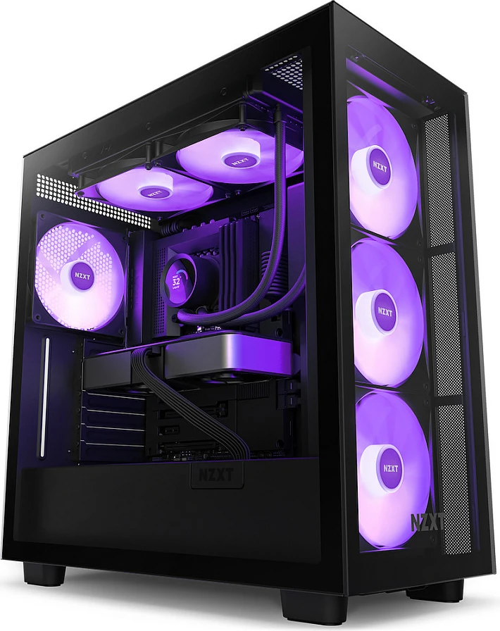 Ftohës uji AIO për CPU NZXT Kraken 280 RGB RL-KR280-B1, 2x140mm, me ekran, i zi
