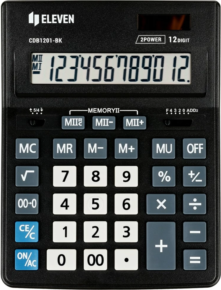 Kalkulator zyre ELEVEN CDB 1201BK, 12 shifra, i zi