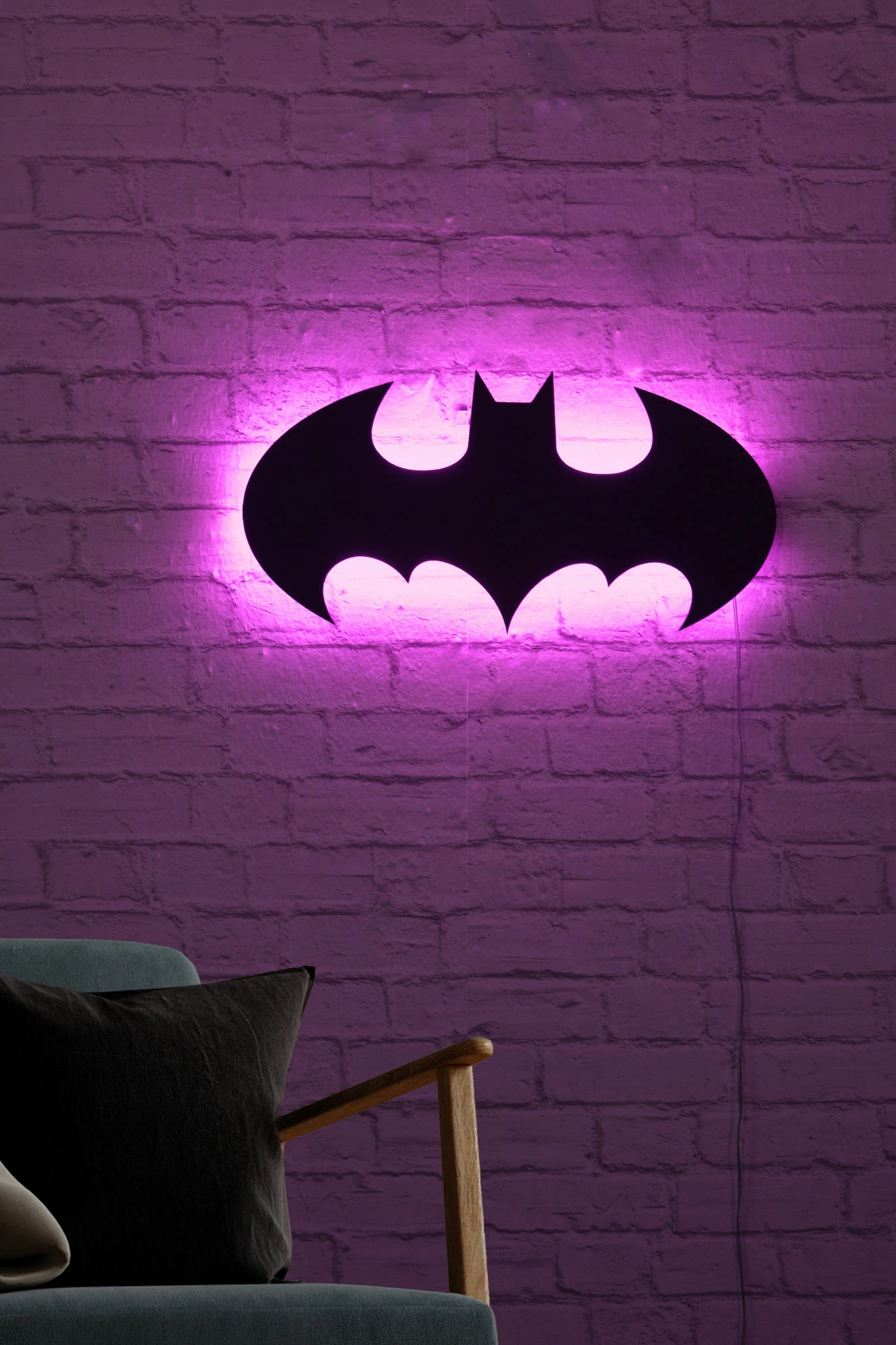 Dritë dekorative LED, Batman, ngjyrë rozë
