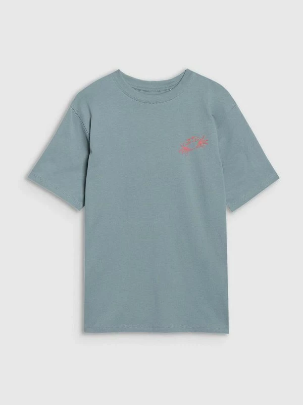 Maicë oversize për djem 4f, me print