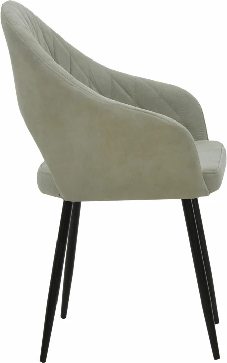 Karrige Macie, pëlhurë, gri antike e zezë, 58x50x85cm