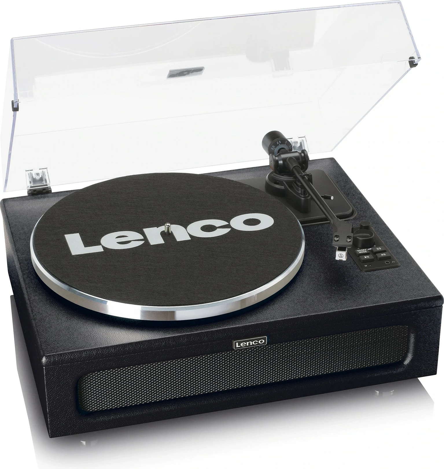 Gramafon Lenco LS-430BK, me altoparlantë të integrum, Bluetooth 5.0, 40 W, 33/45 RPM, i zi